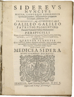 Sidereus nuncius, 1610